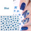9 Sheets 4th of July Nail Stickers 3D Self-Adhesive Independence Day Nail Decals Accessories with Glitter Star Designs Red Blue Acrylic Nail Supplies for Women and Girls DIY Nail Decorations