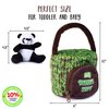 My Talking Plush Panda’s Hut Plush Toy Set | Includes 4 Talking Soft Plush Pandas | with A Plush Panda Hut Shaped Carrier | Great Gift for Baby and Toddler Boys or Girls