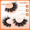JIMIRE Mink Lashes Fluffy Cat Eye False Eyelashes D Curl Russian Strip Lashes Natural Look Soft Fake Lashes Volume Eyelash Extensions 7 Pairs Pack