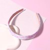 SARATA White Breast Cancer Awareness Headbands Pink Ribbon Wide Knotted Headband for Women Elastic Headbands Hoop Band Hair Access Hair Bands Party Supplies 1PCS