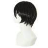 MapofBeauty 12 Inch / 30 cm Men Short Straight Wig Cosplay Costume Wig (Black)