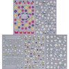 Tyuimhx 5 Sheets Flowers Nail Art Stickers Decals 5D Embossed Self-Adhesive Daisy Nail Stickers Summer White Yellow Red Floral Nail Decals Supplies for Women Girls DIY French Nail Tip Nail Decorations