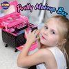 Makeup Kit for Kids, FunKidz Washable Play Pretend 60 PCS Cosmetic Toys Make Up Box Gift for Little Girls Ages 6-12