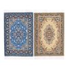 iLAND Miniature Dollhouse Accessories Vintage of Carpet for Dollhouse Furniture on 1/12 Scale and 3” - 12” Dolls, Woven Dollhouse Rugs 6” x 3.8”(2pcs Brilliance)