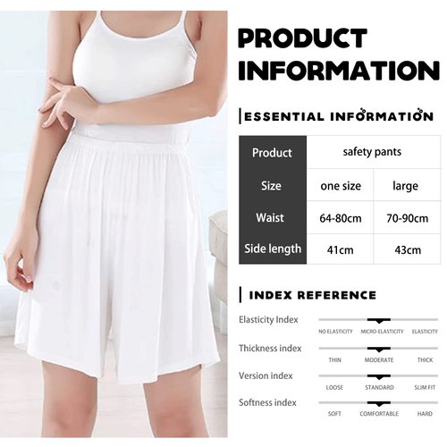 EYNDYN 3 Pack Women's Half Slip Shorts for Under Dresses Pettipants Half Slip Culotte Shorts Split Skirt