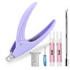 Dr.nail Professional Adjustable Acrylic Nail Cutter False Nails Clipper Fake Nail Clippers Nail Tip Trimmer for Artificial Nail Art Manicure Tools Clip Tool (Light purple)