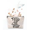 Sufamb Floss Boss Makeup Bag, Funny Dental Assistant Cosmetic Pouch for Women Girls, Funny Gifts for Dentists Women Dental Hygiene Hygienist,Dental Assistant Gifts