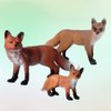 Toddmomy Fox Toy Figurine 3Pcs Animal Toys Plastic Fox Toys Wild Animal Figure Jungle Animal Fox Playset Cake Topper Fox Party Favors Educational Toy Christmas Birthday Supplies