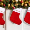 Cooraby 16 Pack Red Felt Christmas Stockings 15 Inches Xmas Fireplace Hanging Stockings Holiday Decorations Stockings for Christmas Decorations