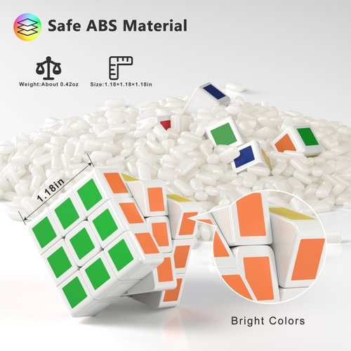 Vdealen 48 Pack Mini Cube Puzzle Party Favors for Kids, 1.18in 3x3 Magic Cube School Rewards & Classroom Prize for Students, Birthday Party Favors Easter Christmas Stocking Stuffers Gifts for Kids