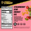 Honey Stinger Strawberry Kiwi Energy Gel | Caffeinated & Gluten Free with Organic Honey | For Exercise, Running and Performance | Sports Nutrition for Home & Gym, Pre and Mid Workout | 24 Pack