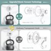 Suction Cup Hooks, BUDGET & GOOD Reusable Waterproof Shower Hook, 4Pcs Vacuum Suction Hooks - Razor Holder - Wreath Hook - Multi-Use for Bathroom Kitchen Office, Storage & Organization for Accessories