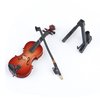 Dselvgvu Wooden Miniature Violin with Stand,Bow and Case Mini Musical Instrument Miniature Dollhouse Model Home Decoration (3.94"x1.57"x0.63")