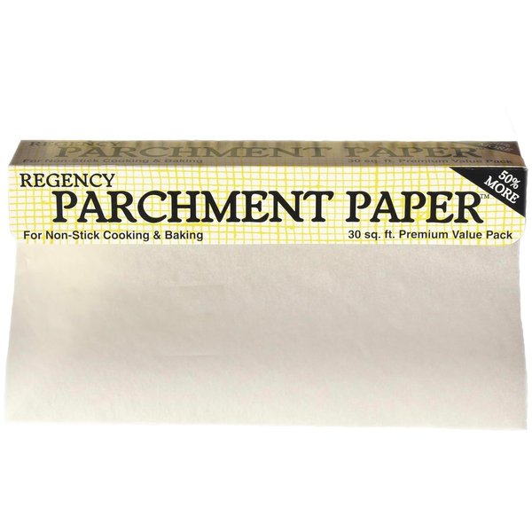 Regency Wraps Parchment Paper Roll For Non-Stick Cooking and Baking, Greaseproof, White, 30ft (pack of 1)