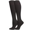 NuVein 15-20 mmHg Travel Compression Socks for Women & Men to Reduce Swelling, Knee High, Closed Toe, Charcoal, Small