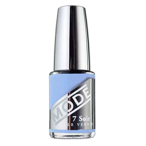 MODE Baby Blue Periwinkle Nail Polish Lacquer DANCING SKY Long Lasting Chip Resistant Strength, UV Filter, 10-Free Nourishing Nail Care Protection, Vegan, Cruelty Free, Made in NY