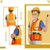 Lesheng space Construction Worker Costume for Boys, Pretend Builder Career Outfit with Self-Assembly Engineer Truck, Role Play Dress Up for Halloween