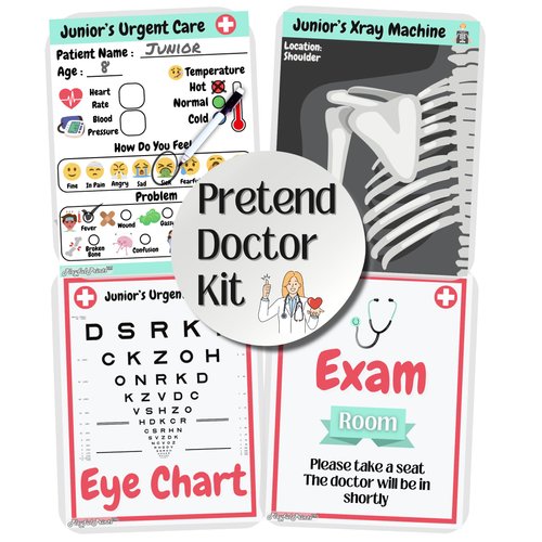 PlayfulPrints Doctor Kit For Kids, Kids Doctor Playset, Doctor Toys, Play Doctor Set For Kids, Toy Doctor Kit, Kids Dr Kit, Doctor Toy, Dr Toys, Kids Dr Set, Medical Kit For Kids and Toddlers