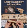 ROKR 3D Wooden Puzzles for Adults, 113 Pieces Rubber Band Mini Gun, Model Building Kit for Adults