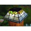 Classy Caps WG322 Stained Glass Wellington Solar Post Cap, 5" x 5"