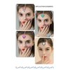 16 Clors Rainbow 3D Rhinestone Crystal Tattoo Sticker Eyebrow drill Glitter Eyeliner Eyebrow Makeup Face Eyes Diamond Temporary Tattoo for Women Festival Accessory DIY Decorations