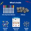 Skillmatics Rock Painting Kit - Mess-Free Art & Craft Activity for Girls & Boys, Craft Kits & Supplies, DIY Creative Activity, Christmas Gifts for Kids Ages 4, 5, 6, 7, 8, 9, 10, 11,12