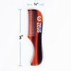 ZEUS 3-Pack Handmade Saw-Cut Mustache Comb, Fined Toothed, Durable Cellulose, Hand Polished, Pocket Comb & Beard Comb for Mustache and Beard - Tortoiseshell
