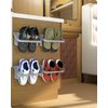 Baffect Hanging Shoe Organizer 4 pieces,Shoe Holder Foldable Wall Mounted Shoe Rack Hanging Shelf for Shoes Storage Rack Wall Shelf for Shoes (Gray)