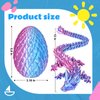 Dragon Eggs with Dragon Inside, 3D Printed Surprise Funny Gifts for Kids, Articulated Dragon Fidget Toys for Adults, Executive Desk Toys Office Room Décor (Gradient Light Purple-Red, M-Size)