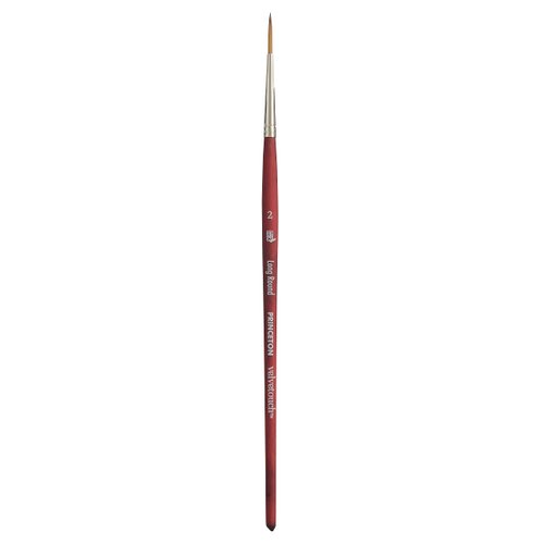 Princeton Velvetouch, Series 3950, Paint Brush for Acrylic, Oil and Watercolor, Long Round, 2