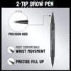 2-in-1 Eyebrow Pen and Eyeliner Pencil Liquid Eyebrow Pencil Eyeliner Waterproof Natural Brow Pencils and Precise Brush Tip Create natural hair like eyebrows that last all day Black Brown # 04