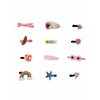 Generic 12 pcs Cartoon Hair Clips Set Cute Barrettes Snap Hair Clips Headband Hairpins Hair Accessories Gift For Women Teens Girls #4, Pink