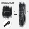 AU-THEN-TIC 18 Inch 2 Pack Afro Kinky Twist Braid Hair Pre Looped Springy Long Braiding Hair for Twist Crochet Braid Synthetic Hair Extensions (18 Inch (2 Pack), 1-Jet Black)