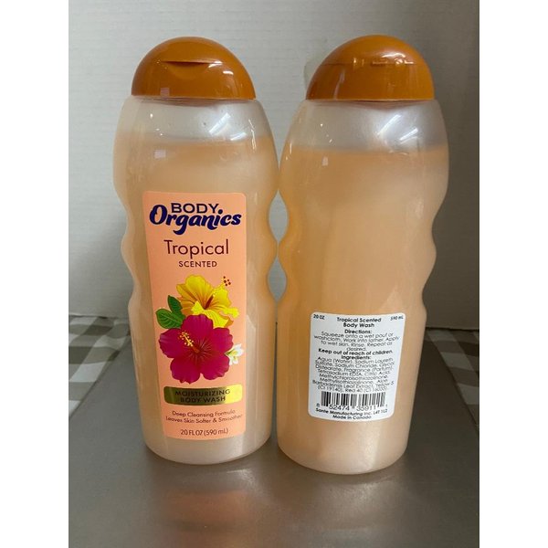 BODY ORGANICS TROPICAL BODY WASH 2 EA 20 OZ EACH