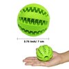 Idepet Dog Toy Ball, Nontoxic Bite Resistant Toy Ball for Pet Dogs Puppy Cat, Dog Pet Food Treat Feeder Chew Tooth Cleaning Ball Exercise Game IQ Training Ball(2 Pack-Blue&Green)