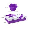 Rotumaty 15 PCS Floral Scented Bath Soap Rose Flower Petals, Plant Essential Oil Rose Soap Set, Best Gifts for Her Women Girls Mom Lover Birthday Valentines Christmas (Purple)