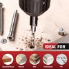 AIMLENTOOL Countersink Drill Bit Set, 3PCS Tapered Drill Bits, M2 Countersink Set with 1/4" Hex Shank Quick Change and 1 Allen Wrench for Woodworking, Pilot Screw Hole Set for Soft & Hard Wood