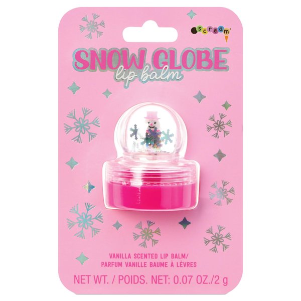 iscream Cheery Snowman Snow Globe Classic Pot Style Vanilla Scented Lip Balm