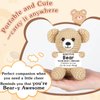 Positive Bear Crochet for Friend Birthday Gifts for Mom Aunt Dad Grandpa Daughter Son, Emotional Coworker Sister Brother Support Gifts Small Cute Stuff Things Inspirational Mental Health Gifts