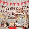 5 PCS Western Party Banners Wild West Pennant Banner Cowboy Bandana Banner Welcome to the Wild West Garlands Wild West Party Hanging Decorations for Western Cowboy Birthday Party Supplies