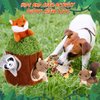 7 Pieces Dog Squeaky Toys Squeaky Hide and Seek Activity Puppy Chew Toys Plush Dog Toy Plush Stuffing Woodland Friends Stuffing with Squeakers for Small Medium Dogs Puppy Pets (Cute,Small)