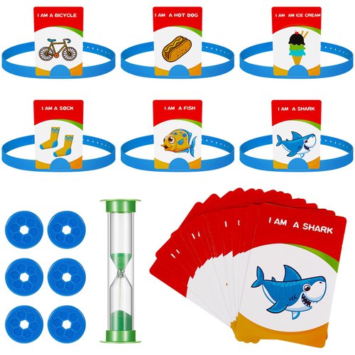 Sumind Headband Game Fun Guessing Game Quick Question Game Set Includes Headbands, Picture Cards,...