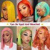 Blonde Bob Wig Human Hair 613 Lace Front Wig Human Hair 13X4 lace Front Bob Wig Human Hair Pre Plucked With Baby Hair 180% Density 613 Short Bob Wigs Human Hair for Women 16 Inch