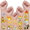 34 Metallic Glitter Styles Easter Temporary Tattoos for Kids, Easter Eggs Decorations Party Supplies Favors, Easter Tattoos Stickers for Boys and Girls (2 Sheets)