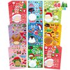 JOYIN 48 Pcs Christmas Make-a-face Sticker Sheets Make Your Own Characters Mix and Match Sticker Sheets with Santa Santa, Reindeer, Gingerbread, Snowman and Elf, Kids Party Favor Supplies Xmas Craft