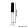 1.3ml Empty Lip Gloss Tube Lip Gloss Wand Bottles Containers Pack of 10 (Black Cap)