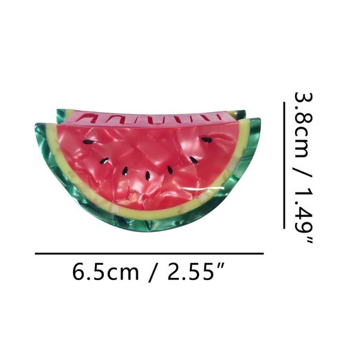 Watermelon Claw Clips,Cellulose Acetate Hair Clips,Small Claw Clips for Women