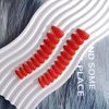 Orange Red Press on Nails Almond Shaped Nails,Xcreando Medium Fake Nails Short Almond,Acrylic Nails Glue on Nails Medium Length,False Nails for Women and Girl Daily Working24pcs