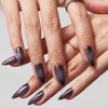 GLAMERMAID Black Pink Ombre Press on Nails Medium Almond, Purple Aurora Fake Crush Nails, Glossy Gel Glue on Nails Short Oval Stick on Blush Nail Set, Glitter Acrylic Stiletto False Nail Kit for Women