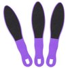 PPhtony 3pcs Foot File Callus Remover with Double-Sided Sand Paper Reusable Foot Scraper Pedicure Tool Foot Rasp Multi Purpose Feet Care Kit for Exfoliator Remover Dead Skin Hard Skin Calluse (Purple)